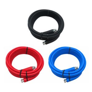 High Pressure 2 Wired Hose 1/4 Thin 3/8 M/F Ends